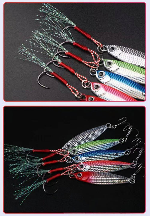 10-Pack Metal Jig Fishing Lure Kit - All-Water Artificial Bait for Freshwater & Saltwater - Perfect for Bass, Trout, and Predator Fish